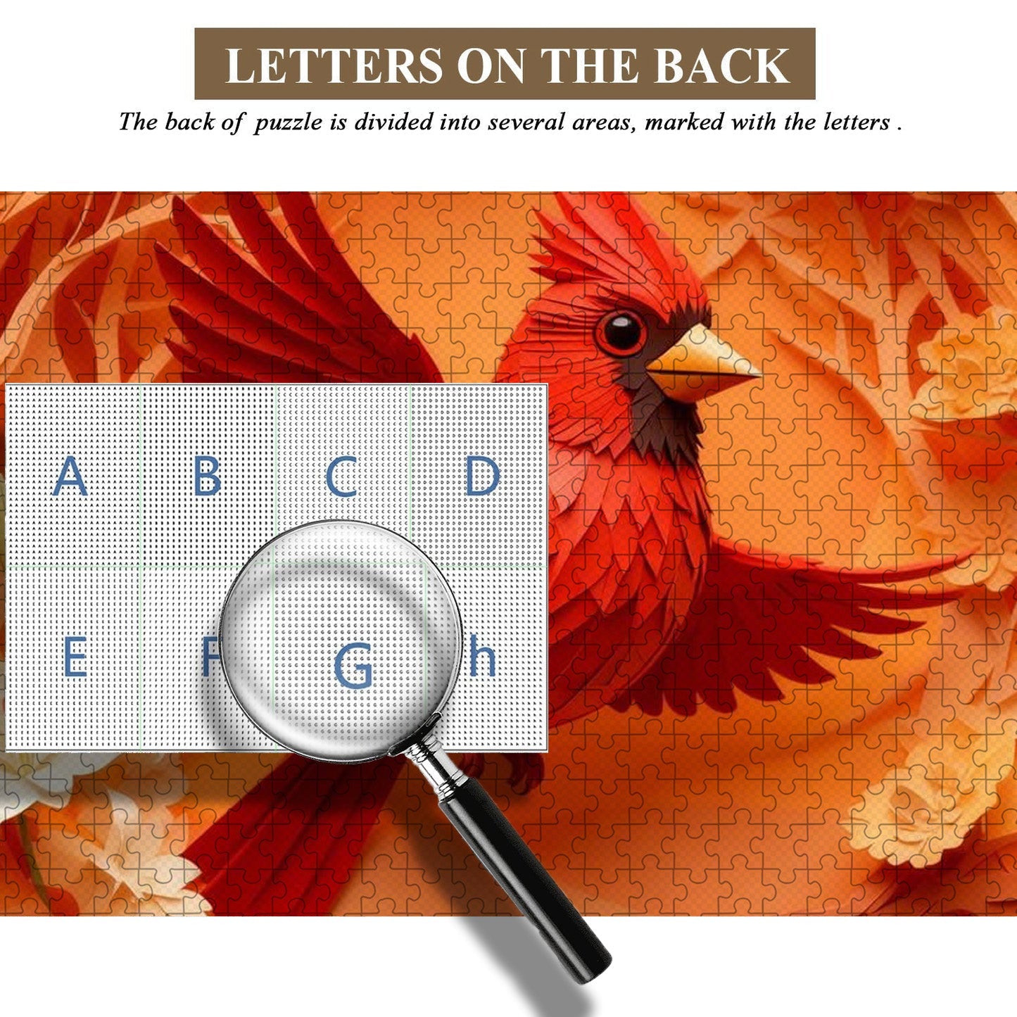 Flying Cardinal Wooden Jigsaw Puzzle