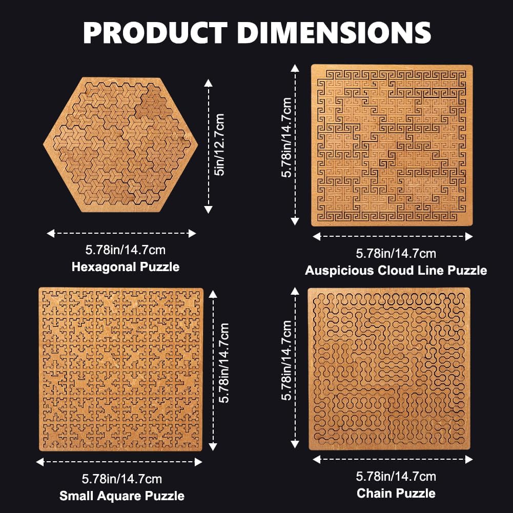 🧩Hilbert Curve Wooden Fractal Tray Puzzle